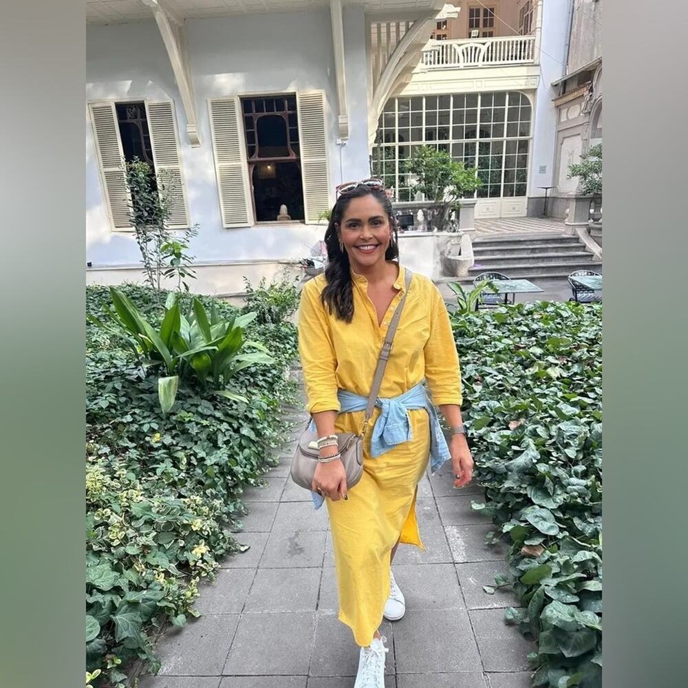 DONNI. Yellow Tunic Maxi Dress